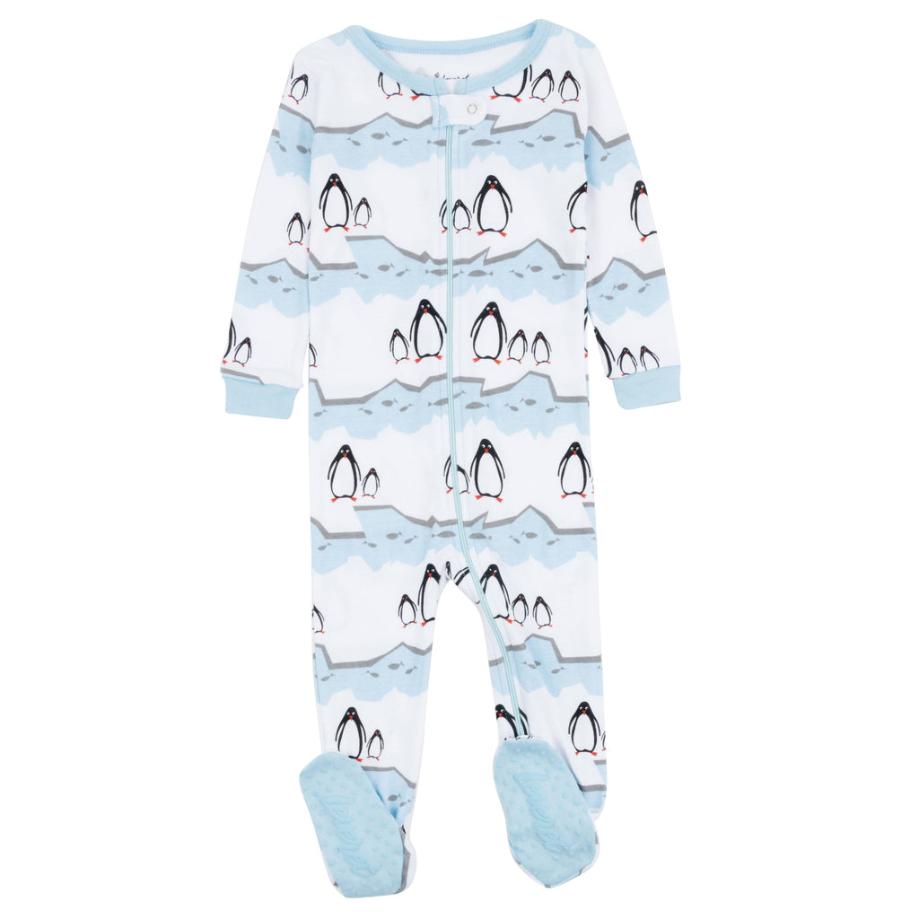 Kids Footed Cotton Pajama Penguin  -