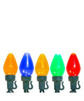 25-Light Multi-Color Pearl LED C7 Light Set With Green Wire