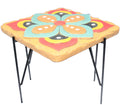 Cement & Metal Latin Style Planter Stand -