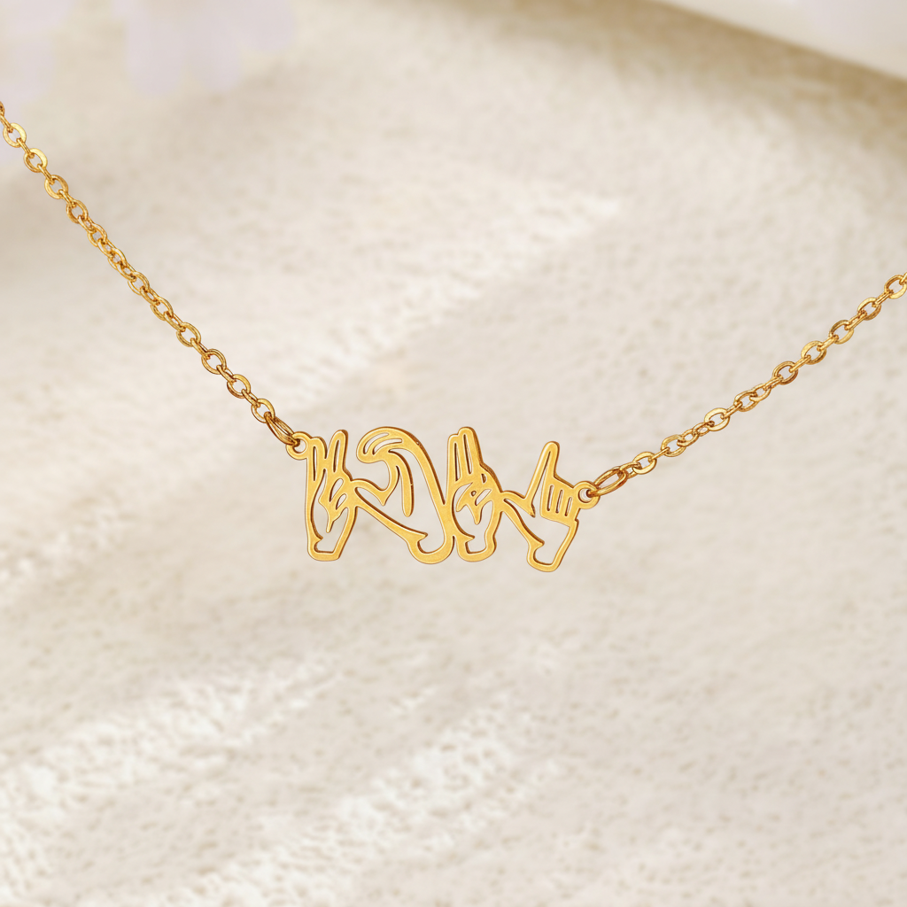 Trendy Hollow Moon & Star Pendant Necklace