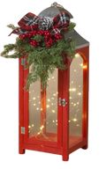 Red Holiday Lantern B/O