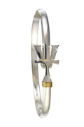 Vermont  Hook Bracelet Silver - 4mm Band - 6 Inch