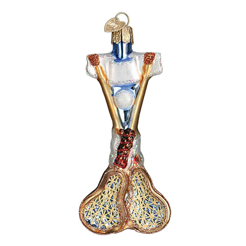 Lacrosse Set Glass Ornament