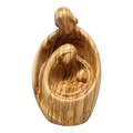 Modern Style Holy Family Carved Nativity - Olive Wood - 6.75 Inch