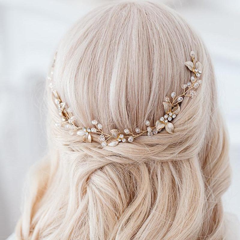 Pearl Leaf Comb Headband Hair Accessories For Women Tiara Headband Wedding Accessories Headband on the head Gorgeous Hair Accessories For Women