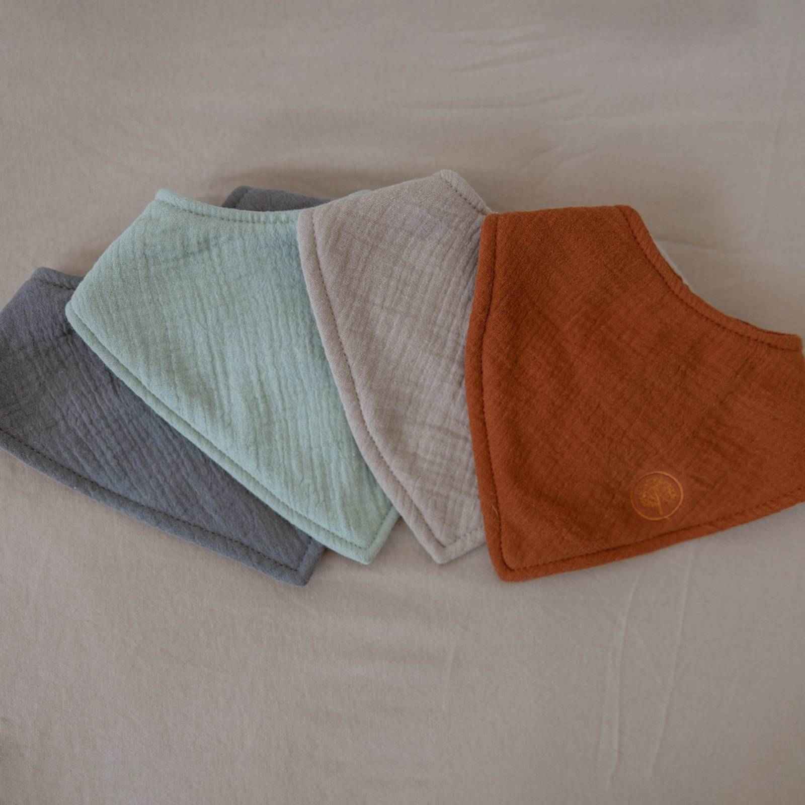 Pebble Muslin Bandana Bibs Set (4-Pack)