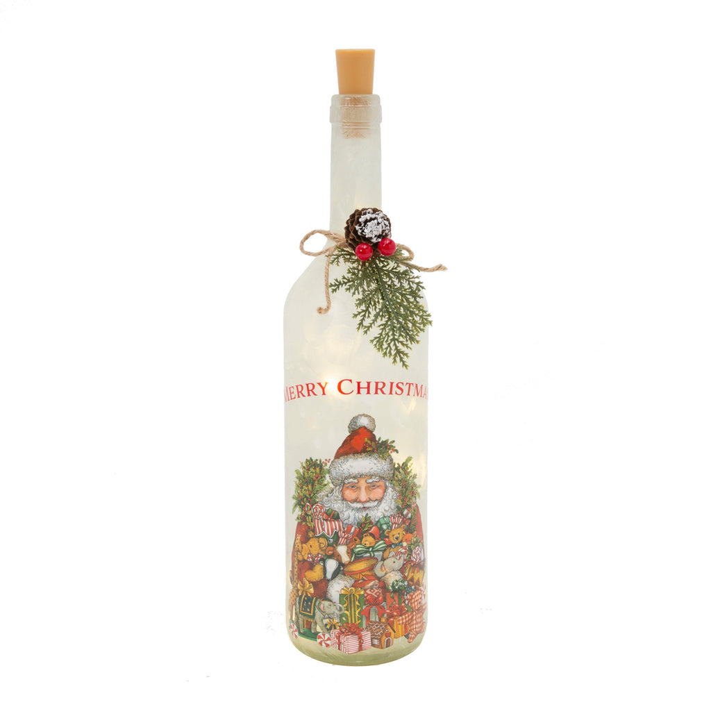 Lighted Bottle Luminary - 14 inch