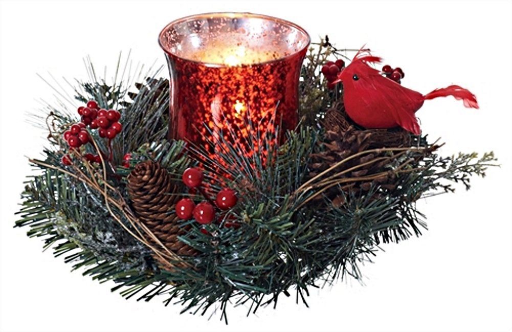 Faux Pine Candle Holder Ring - Small
