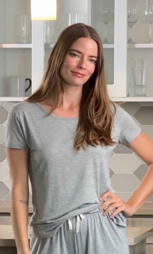 Women’s Bamboo Lounge Set - Lounge T-Shirt + Lounge Shorts