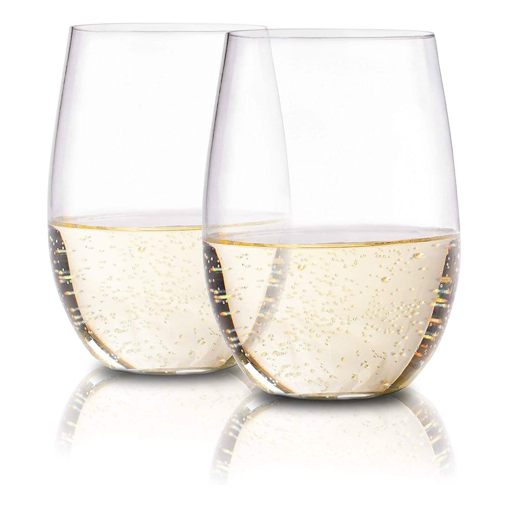 Plastic Stemless Wine Glasses by En Soiree