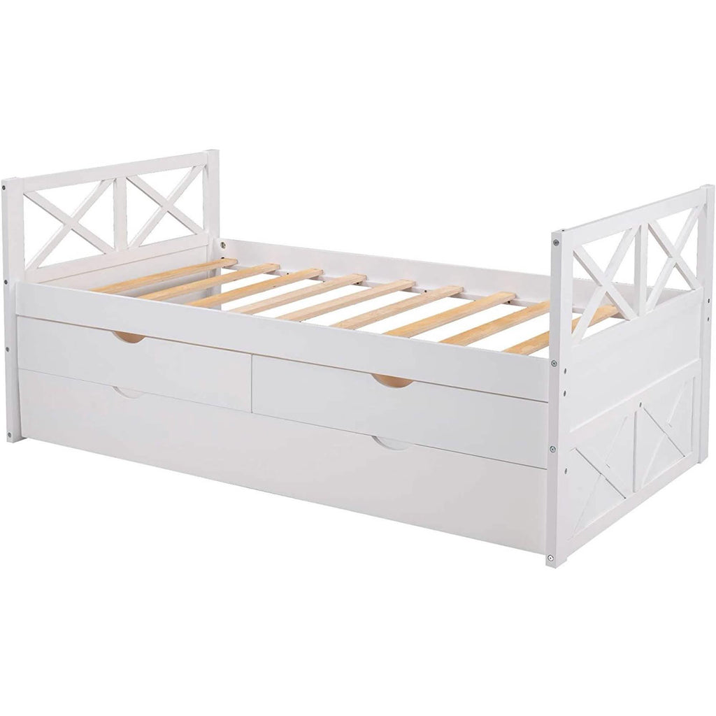 Platform Storage Bed with Trundle