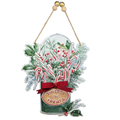 Metal Candy Jar with Bow - 10" Decor