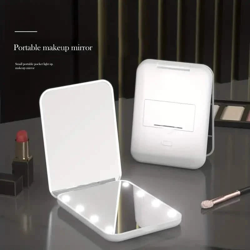 Pocket Mirror, 1X/3X Magnification LED Compact Travel Makeup Mirror