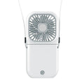 Portable Air Conditioner Hanging Neck Fan With 3000mAh Power Bank Mini Folding USB Handheld Desk Air Cooler Fan Personal Foldable USB Rechargeable Fan Operated for Home Office Outdoor Travel
