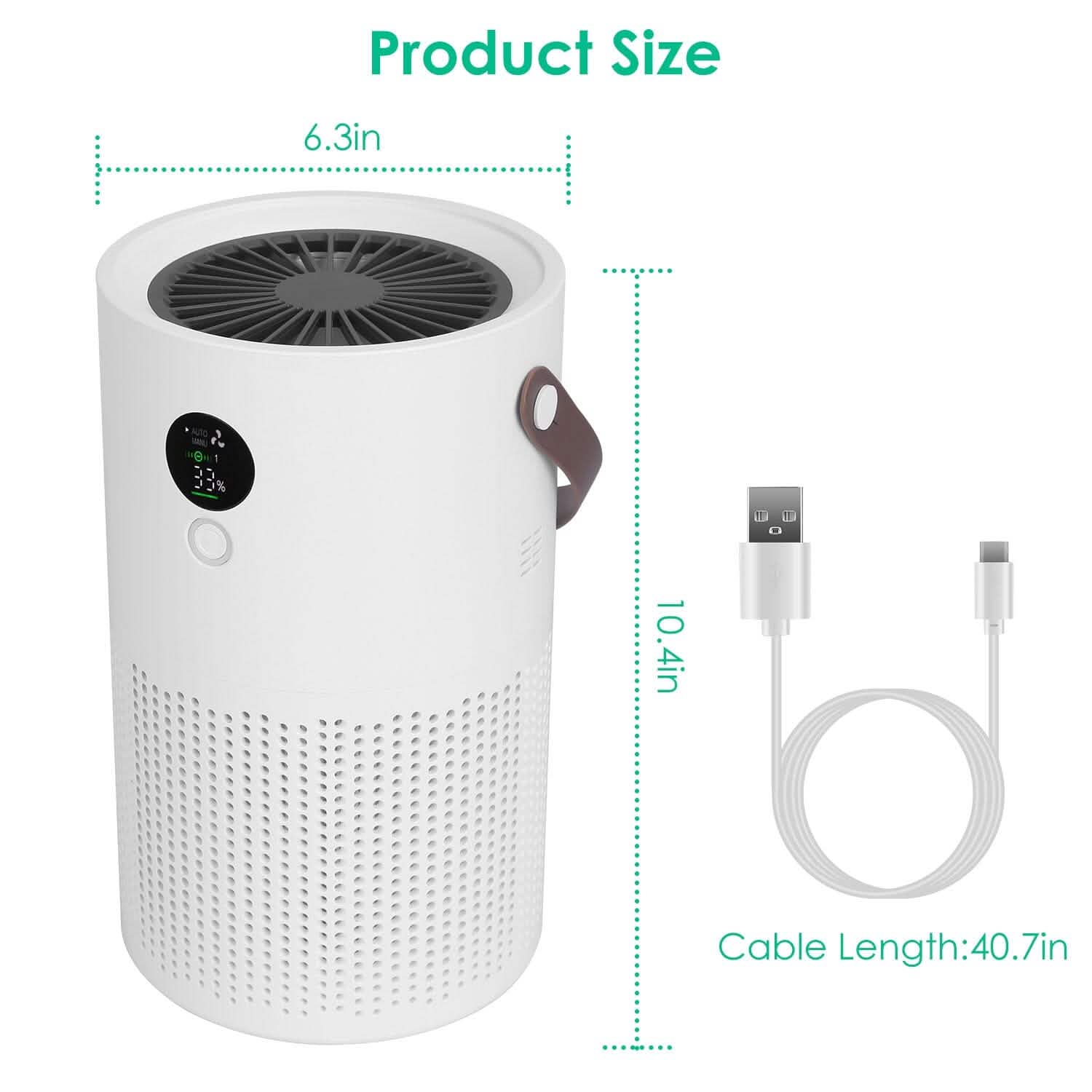 Portable Anio Air Purifier Electronic Air Sterilization with 4 Modes Night Light