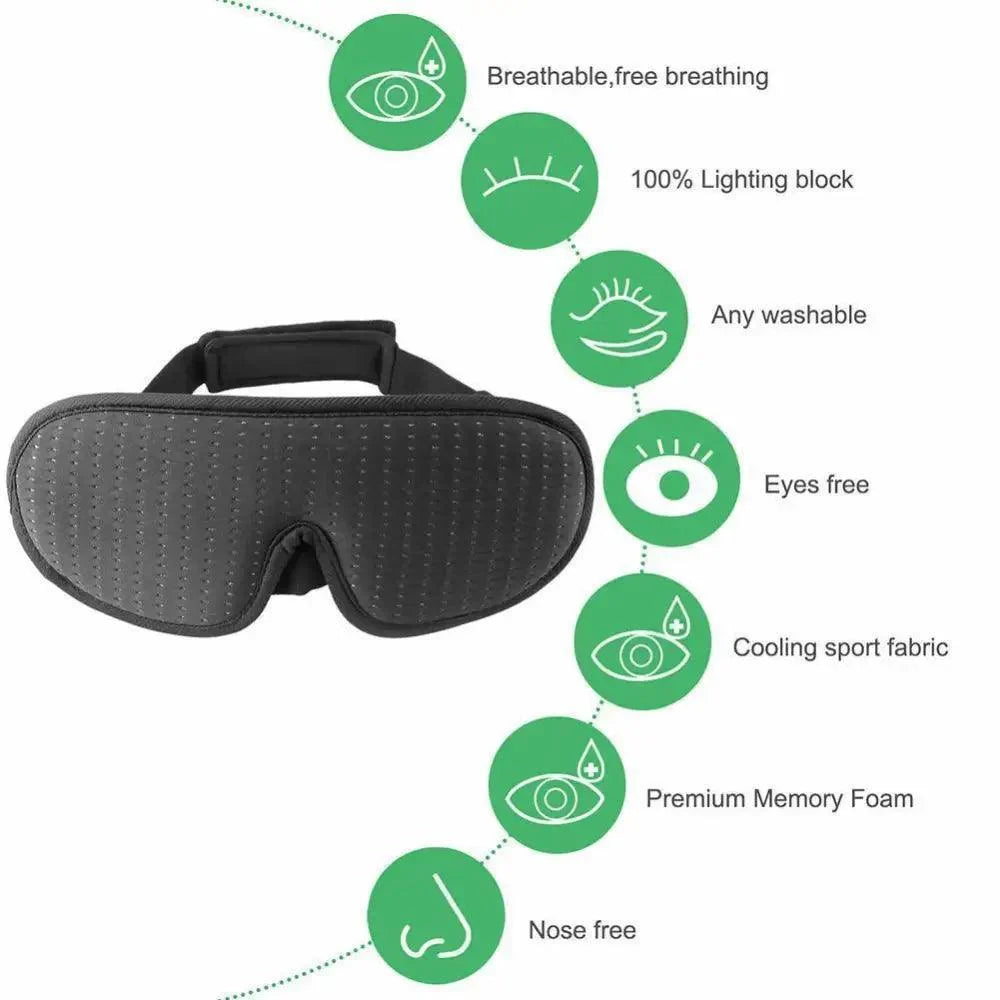 Portable Black Block Light Eye Soft Comfortable Eye Cover For Travel/Light Sleepers/Meditation Elastic Silk Sleep Eye Mask Adjustable Eye Patch