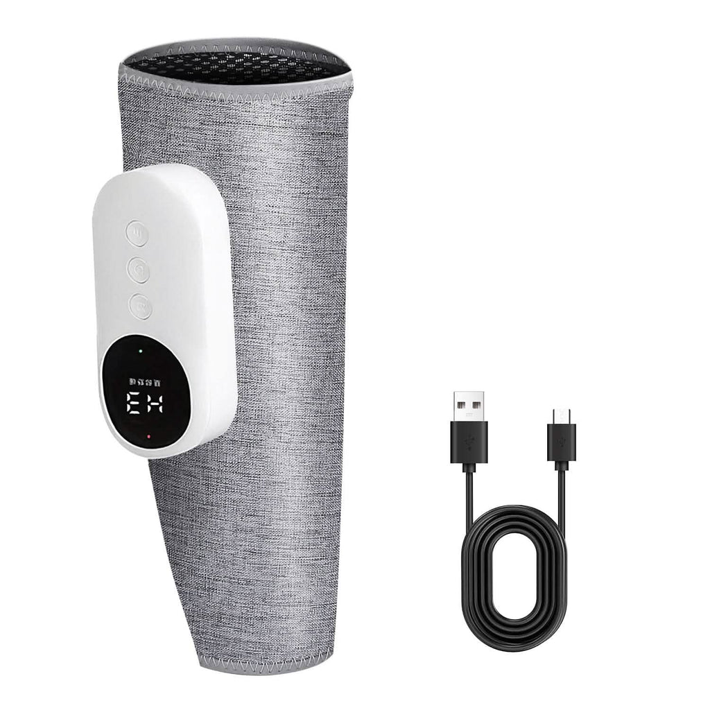 Portable Cordless Rechargeable Air Leg Compression Massage Adjustable Wrap with 3 Modes Intensities Heating Function