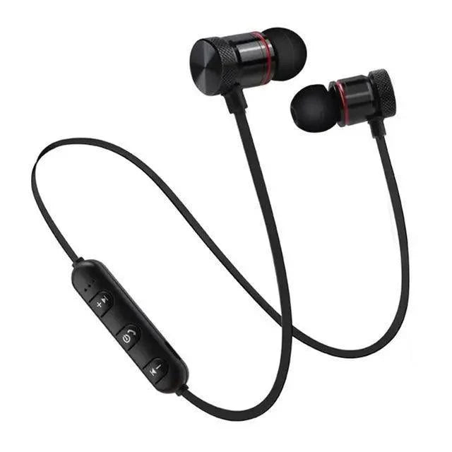 Portable Magnetic Sport Bluetooth Wireless Stereo Earphones For Workout Gym Noise Cancelling Earphones