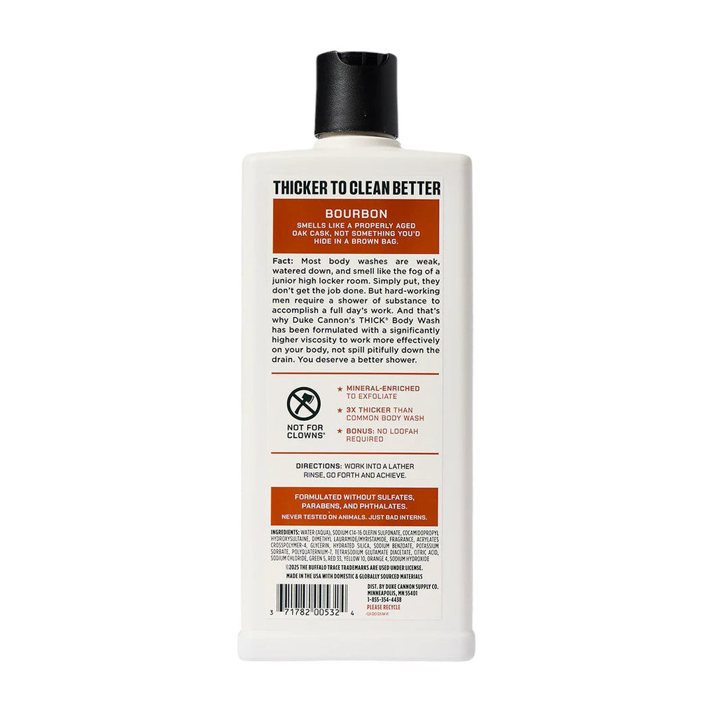Duke Cannon Thick Body Wash - Buffalo Trace (Oak Barrel Bourbon)