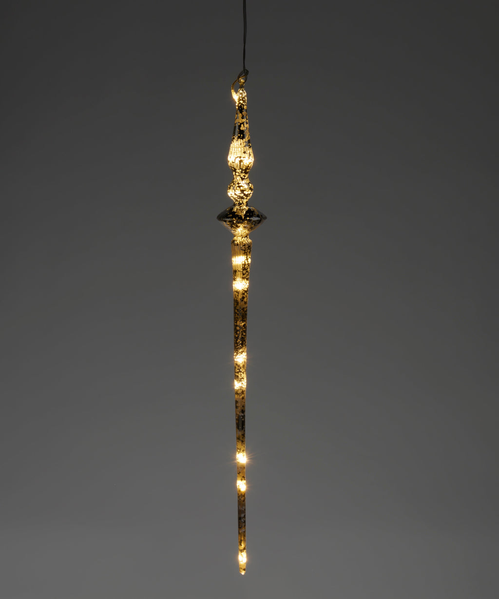 Glass LED Icicle Ornament