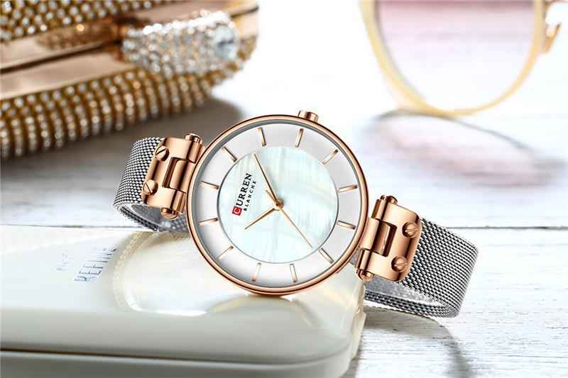Women's Luxury Watches In Excellent Background And Zircon Designs Business Style Wristwatch Perfect Gift For Her