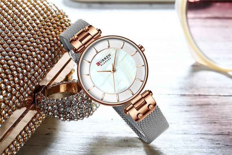 Women's Luxury Watches In Excellent Background And Zircon Designs Business Style Wristwatch Perfect Gift For Her