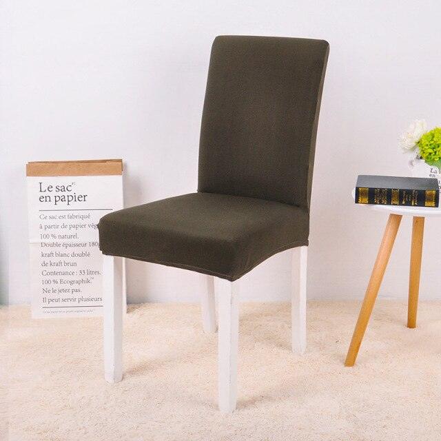 Stretch Spandex Chair Cover For Dining Room Wedding Party Elastic Multifunctional Dining Furniture Covers Home Decor Solid Color  Washable Chair Protector Cover For Kitchen Dining Room Chairs And Living Room