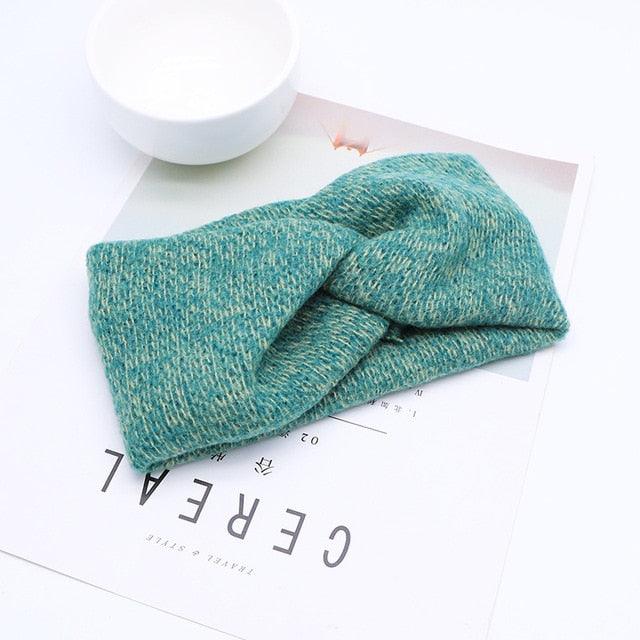 Woolen Cross Cross Top Knot Elastic Hair Bands for Women Soft Solid Color Turban Headbands Women Girls Gorgeous Hair Accessories For Women