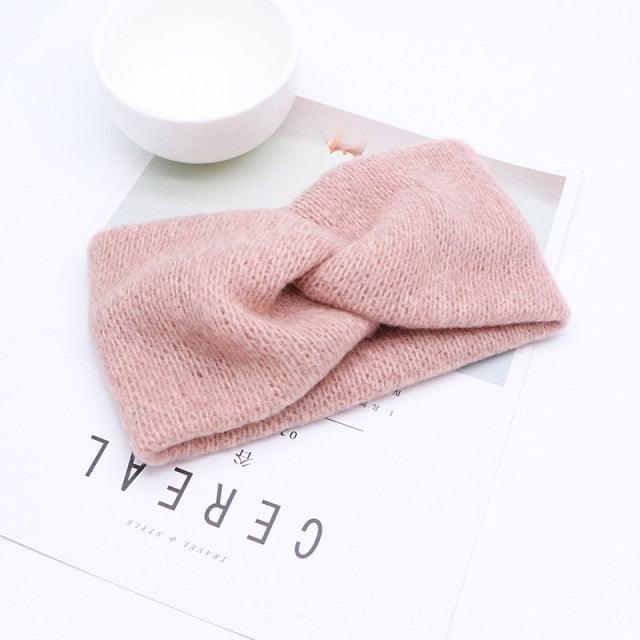 Woolen Cross Cross Top Knot Elastic Hair Bands for Women Soft Solid Color Turban Headbands Women Girls Gorgeous Hair Accessories For Women