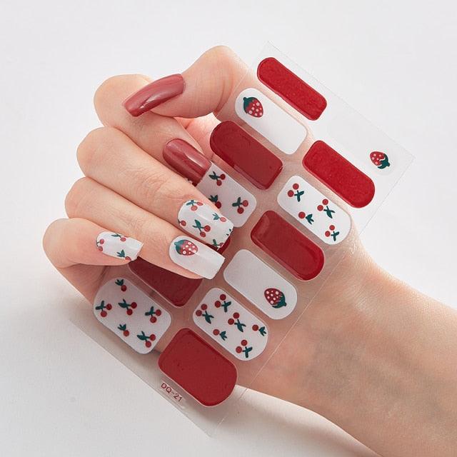 Three Sorts 0f Nail Stickers Full Cover Nail Stickers Nail Strips Self Adhesive Nail Sticker Nails Sticker Designer Tattoos Kids Nails Art Decoration Nail Strips Shiny French Tip Guides Stickers French Nail Stickers Form Fringe Guides for DIY Decoration