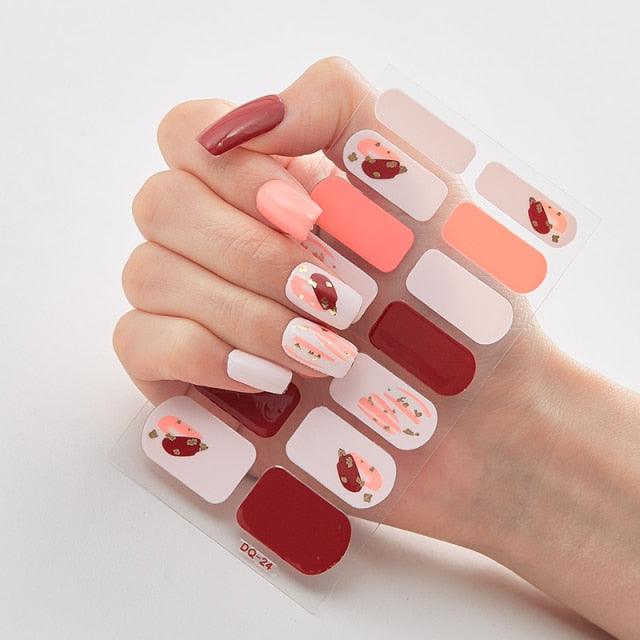 Three Sorts 0f Nail Stickers Full Cover Nail Stickers Nail Strips Self Adhesive Nail Sticker Nails Sticker Designer Tattoos Kids Nails Art Decoration Nail Strips Shiny French Tip Guides Stickers French Nail Stickers Form Fringe Guides for DIY Decoration