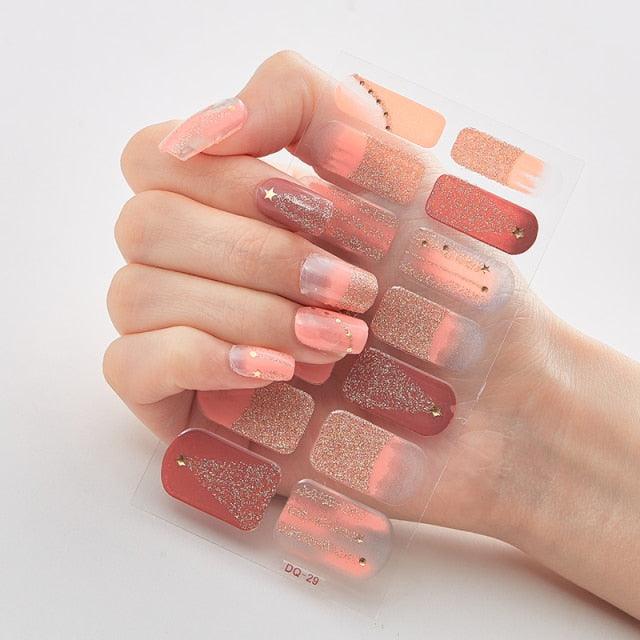 Three Sorts 0f Nail Stickers Full Cover Nail Stickers Nail Strips Self Adhesive Nail Sticker Nails Sticker Designer Tattoos Kids Nails Art Decoration Nail Strips Shiny French Tip Guides Stickers French Nail Stickers Form Fringe Guides for DIY Decoration