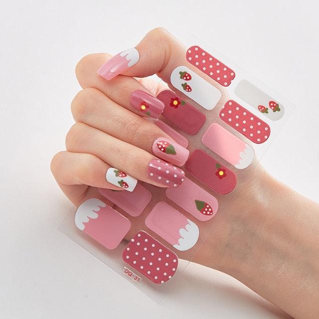 Three Sorts 0f Nail Stickers Full Cover Nail Stickers Nail Strips Self Adhesive Nail Sticker Nails Sticker Designer Tattoos Kids Nails Art Decoration Nail Strips Shiny French Tip Guides Stickers French Nail Stickers Form Fringe Guides for DIY Decoration