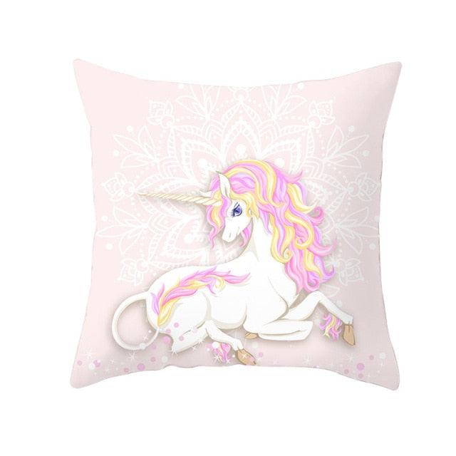 Unicorn Cushion Cover Party Decoration Unicorn Birthday Decor Pillow Covers Cute Girls Pillow Cushion Cover Princess Decoration For Home Pillow Case Party Decor