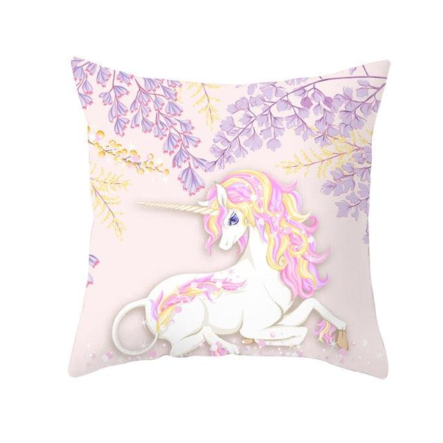 Unicorn Cushion Cover Party Decoration Unicorn Birthday Decor Pillow Covers Cute Girls Pillow Cushion Cover Princess Decoration For Home Pillow Case Party Decor