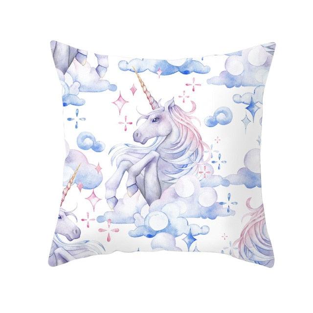 Unicorn Cushion Cover Party Decoration Unicorn Birthday Decor Pillow Covers Cute Girls Pillow Cushion Cover Princess Decoration For Home Pillow Case Party Decor