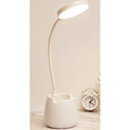 LED Table Lamp With Pen Holder Touch Dimmable Flexo Desk Lamp USB Rechargeable Eye Protection Bedside Learning Reading Lamp Decorative Table Lamp Cute Study Lamps for Bedroom Décor