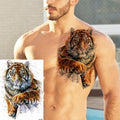 Big Black Tiger Tattoos Waterproof Leopard Tatoos Large Monster Body Arm Legs Tattoo Cool Tiger Face Temporary Tattoos For Women Men