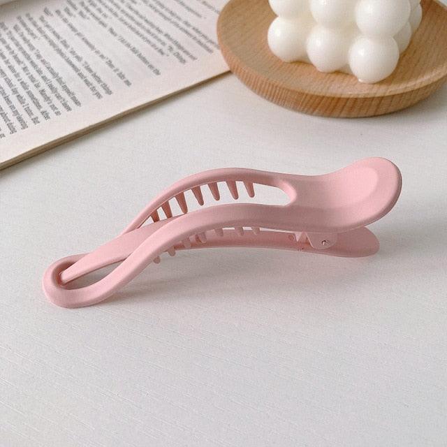 Women Large Hair Clamping Candy Color Hair Clip Seamless Plastic Duckbill Claw for Women Girls Simple Hairpins Gorgeous Hair Accessories For Women