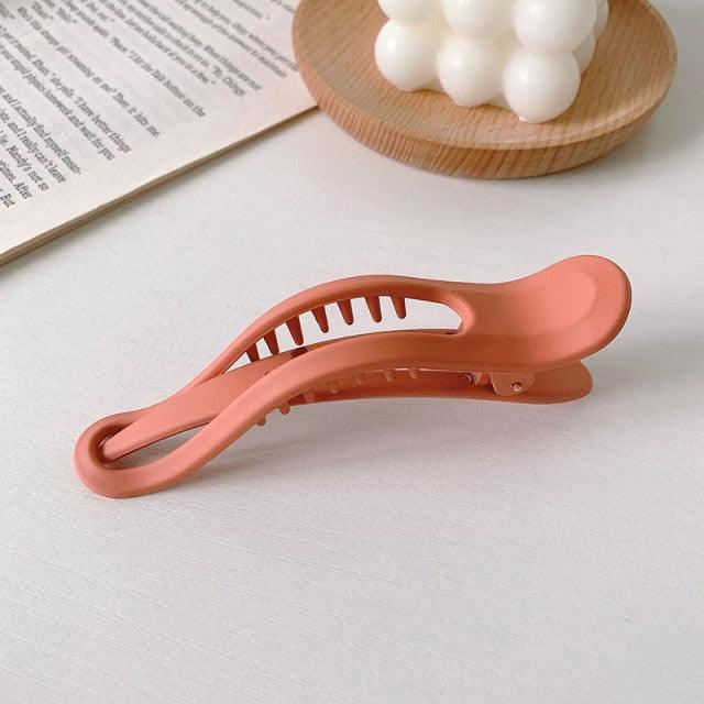 Women Large Hair Clamping Candy Color Hair Clip Seamless Plastic Duckbill Claw for Women Girls Simple Hairpins Gorgeous Hair Accessories For Women