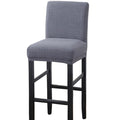 Stretch High-Hoot Bar Stool Chair Cover Polar Fleece Solid Color Bar Cafe Front Desk Restaurant Wedding Chair Protective Cover Stretch Chair Cover For Dining Room Elastic Material Slipcover For Office Chair