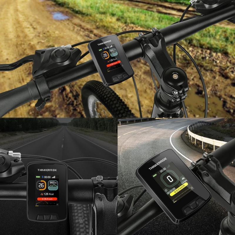 GPS Wireless Bike Computer Waterproof Bicycle Odometer Large Color LCD Screen Maps Navigation Cycling Speedometer Wired Bicycle Speedometer Waterproof Cycle Computer With Backlight LCD Display Automatic Sleep