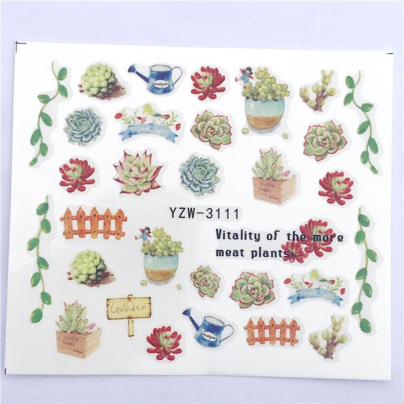 Fox Wolf Animal 3D Embossed Nail Sticker Flower Adhesive Manicure Slider Nail Art Tips Decorations Decals Manicure Design Golden Firework Star Accessories Heart Nail Art Stickers Glitter Decals Love Nail Sequins Laser Heart Nail