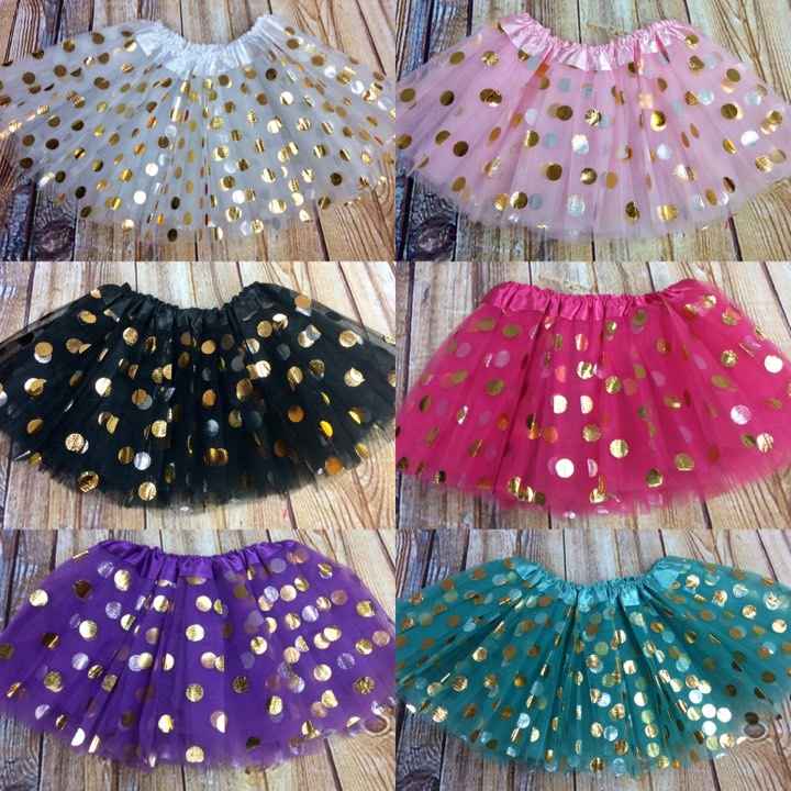 Baby Toddler Gold Polka Dot Playtime Tutu