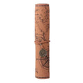 PU Leather Rollup Pen Bag Vintage Creative Map Pencil Case