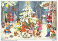 Glittered Advent Calendar - Children Decorating the Tree