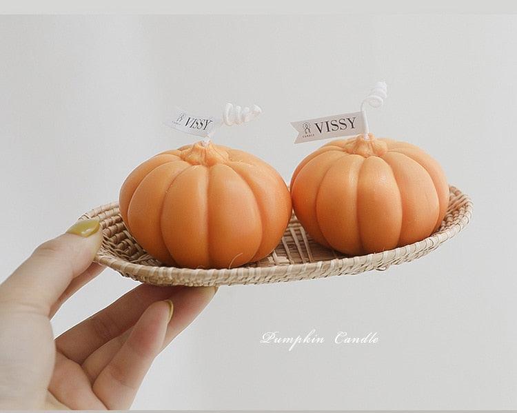 Pumpkin Candle Creative Handmade Aromatherapy Candle Pumpkin Candle Fall Candle Gift Set For Women Aromatherapy Candle Gift For Halloween Decorations Candle Photo Home Restaurant Hotel Decoration