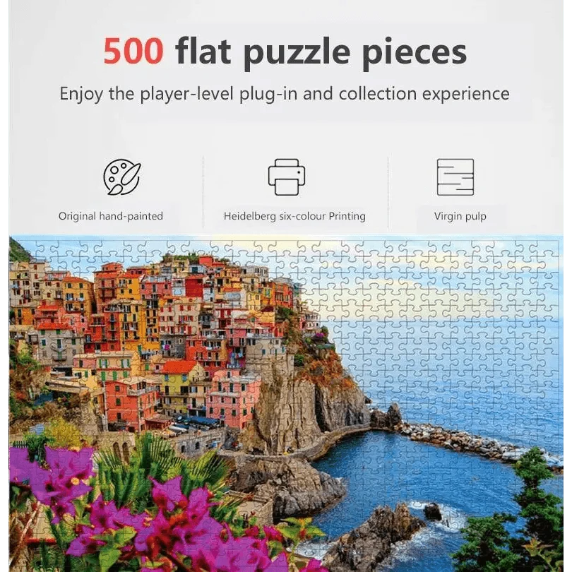 Puzzles 500 Pieces Wooden Assembling Picture Landscape Puzzles Toys For Adults Childrens Kids Games Educational Toy