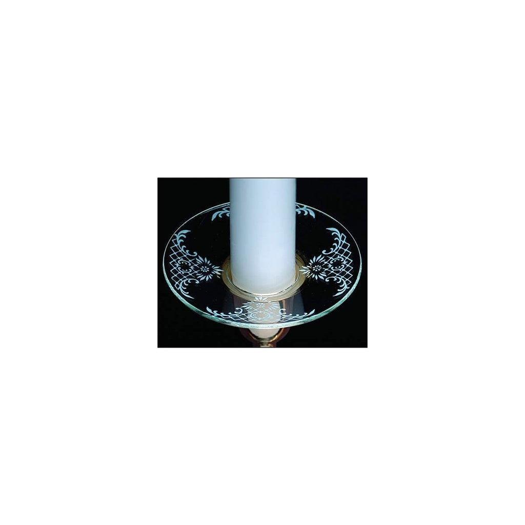 Single Glass Bobeche - White Lace