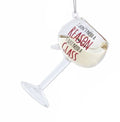 Glass Wine Glass Ornament - I Don't Need A Reason I Just Need A Glass